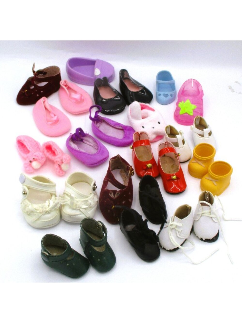 Assorted Doll Shoes Lot 12 Pair 6 Singles Varius sizes  American Girl Ken Others